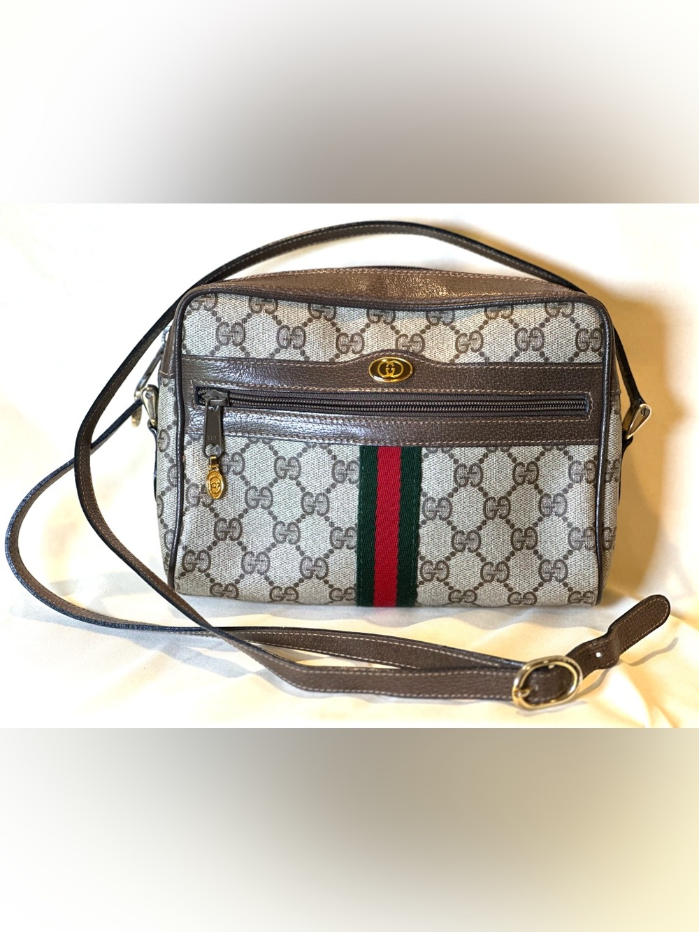 Gucci Vintage Sherry Line Web camera crossbody bag Original Ophidia